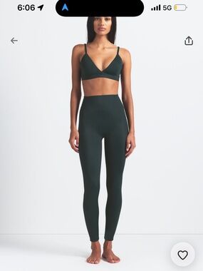 SKIMS High-Rise Sculpting Leggings — Deep Green